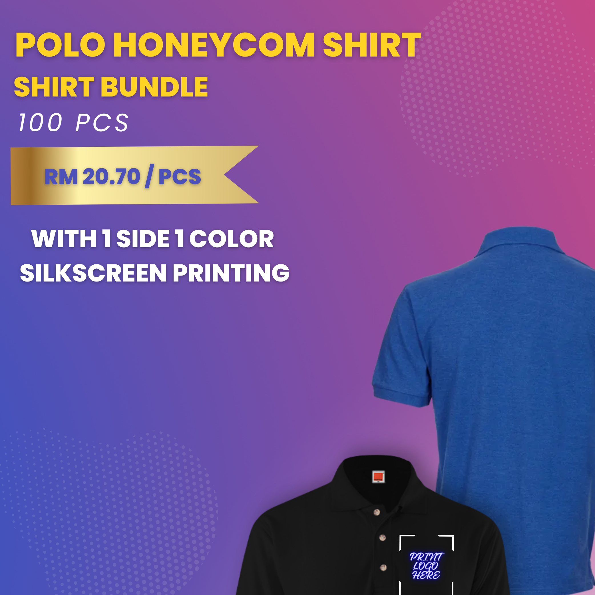 Polo Honeycom Shirt Bundle (100 pcs)